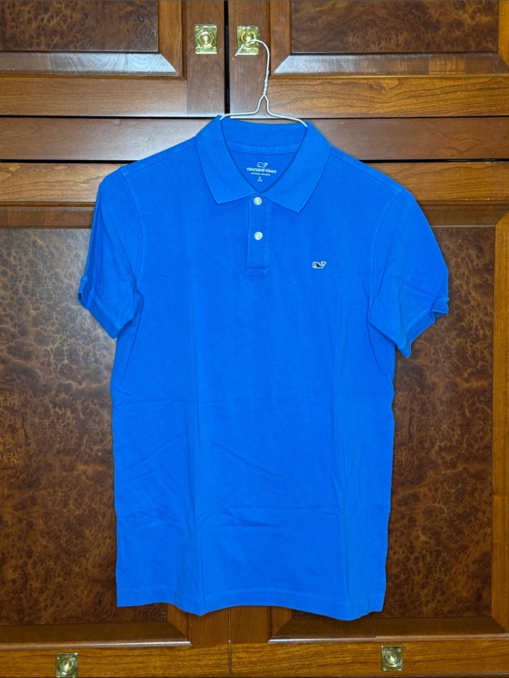 Vineyard Vines Royal Blue boys size L Polo with Whale Logo